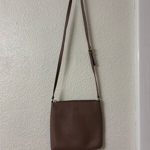 Kate Spade Grey-Purple Crossbody Purse Beige Interior with Logo Pattern